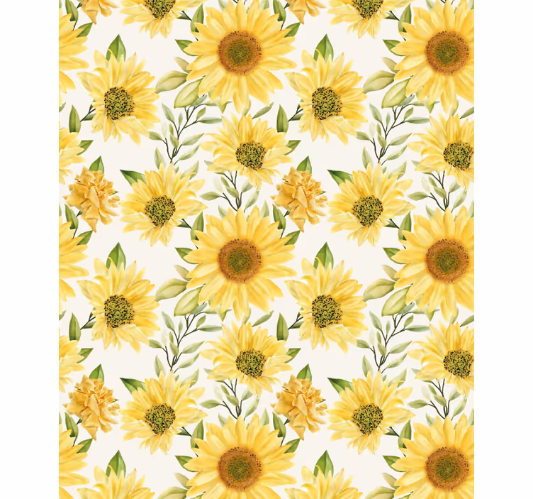 Sunflower Botanical Arrangement blind flowers - TenStickers