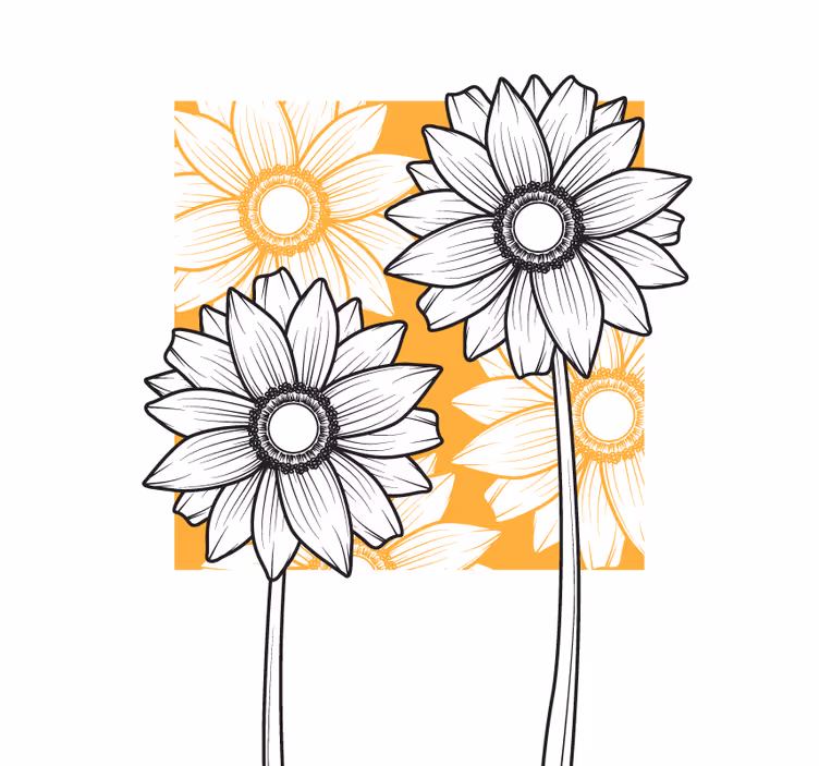 Lush Flower Pattern blind flowers - TenStickers