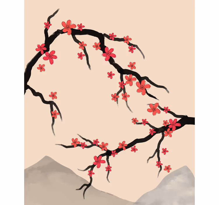 Sakura Branches teenage blind - TenStickers