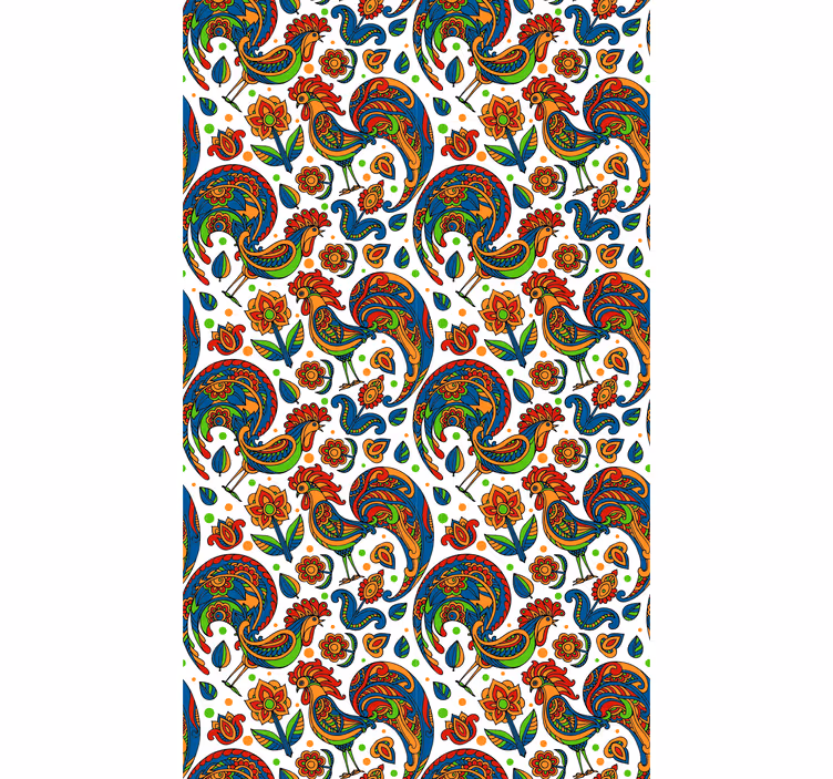 Colorful roosters more animal blind - TenStickers