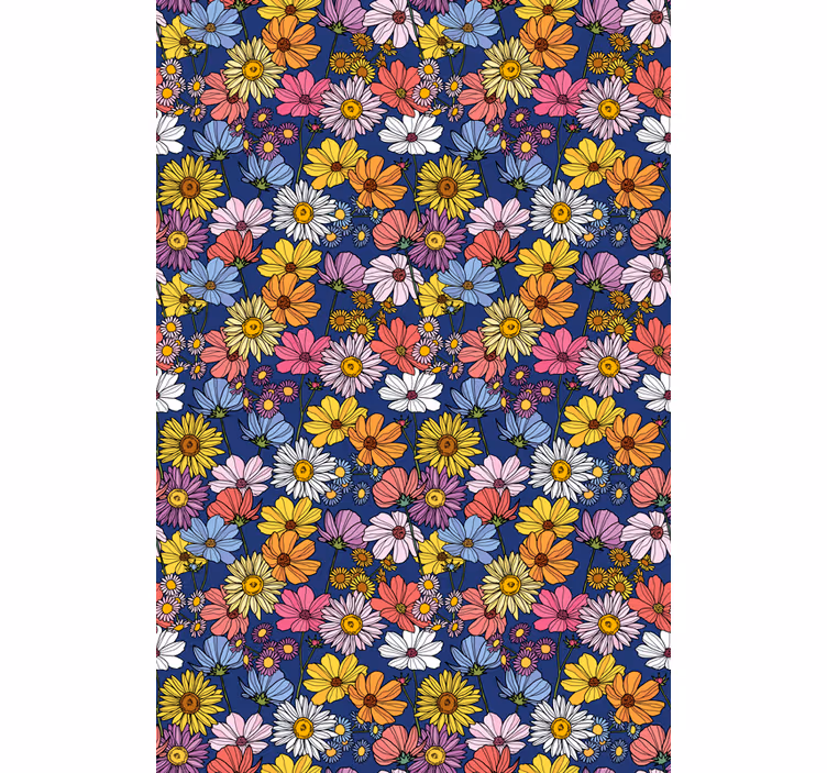 Colorful spring arrangement blind flowers - TenStickers