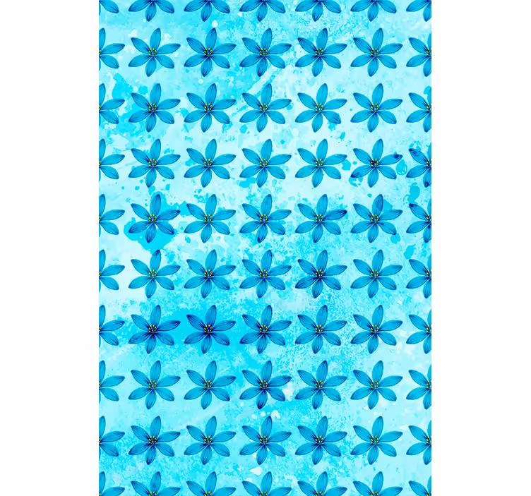 Beautiful Blue Blooms blind flowers - TenStickers