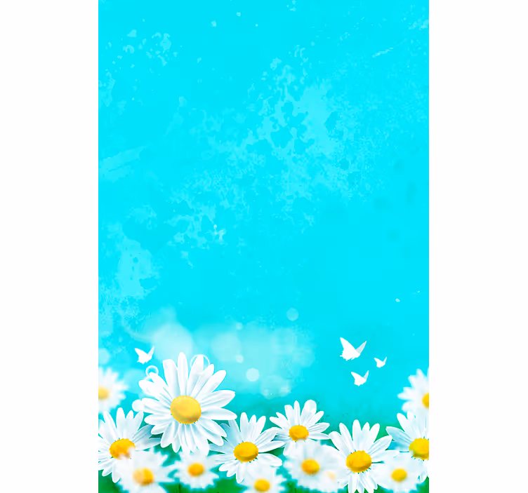 Daisies with Butterflies blind flowers - TenStickers