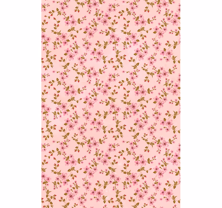 Pink elegant pattern blind flowers - TenStickers