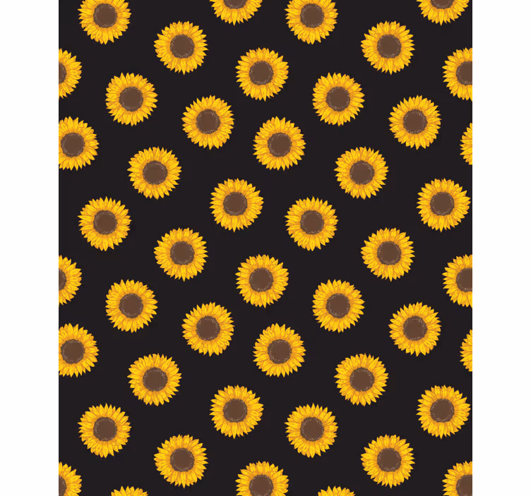 Black and yellow sunflowers blind flowers - TenStickers