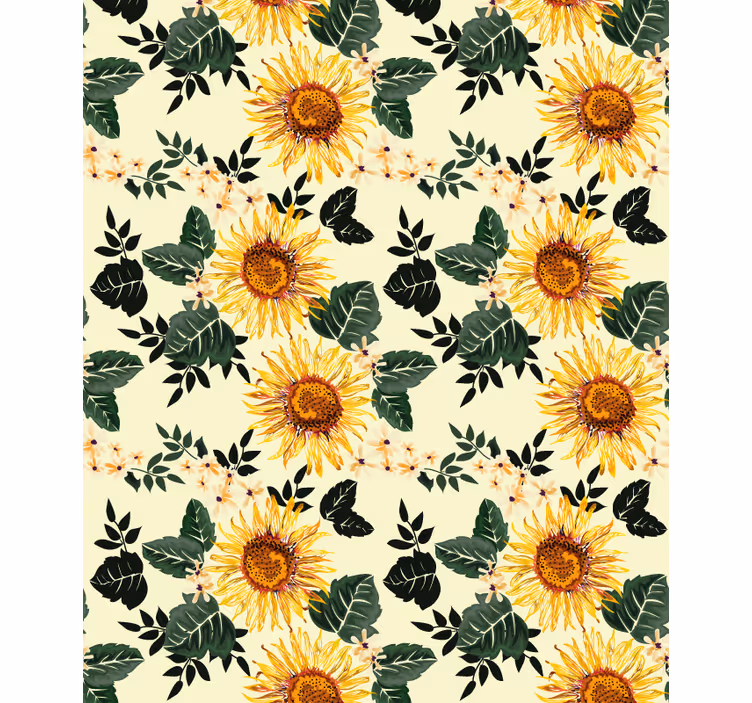Sunflower Floral Theme blind flowers - TenStickers