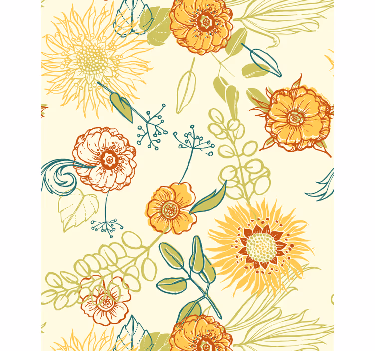 Vibrant Floral Patterns blind flowers - TenStickers