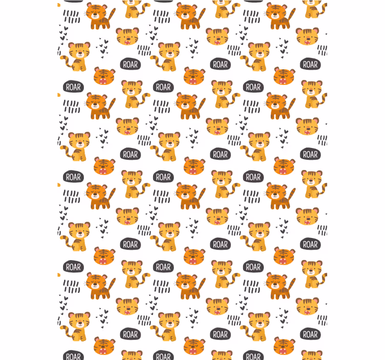 Baby tigers roaring blind kids - TenStickers