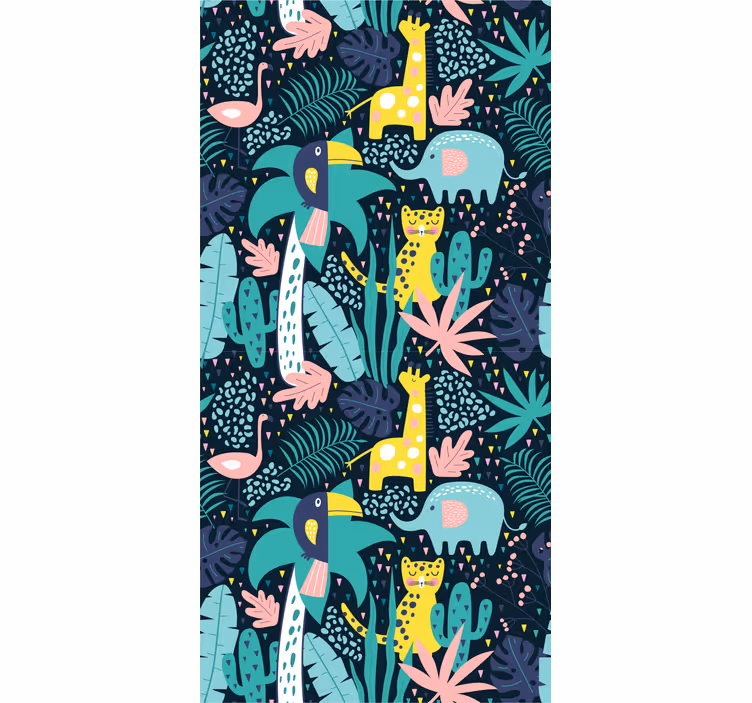 Tropical nordic animals blind kids - TenStickers