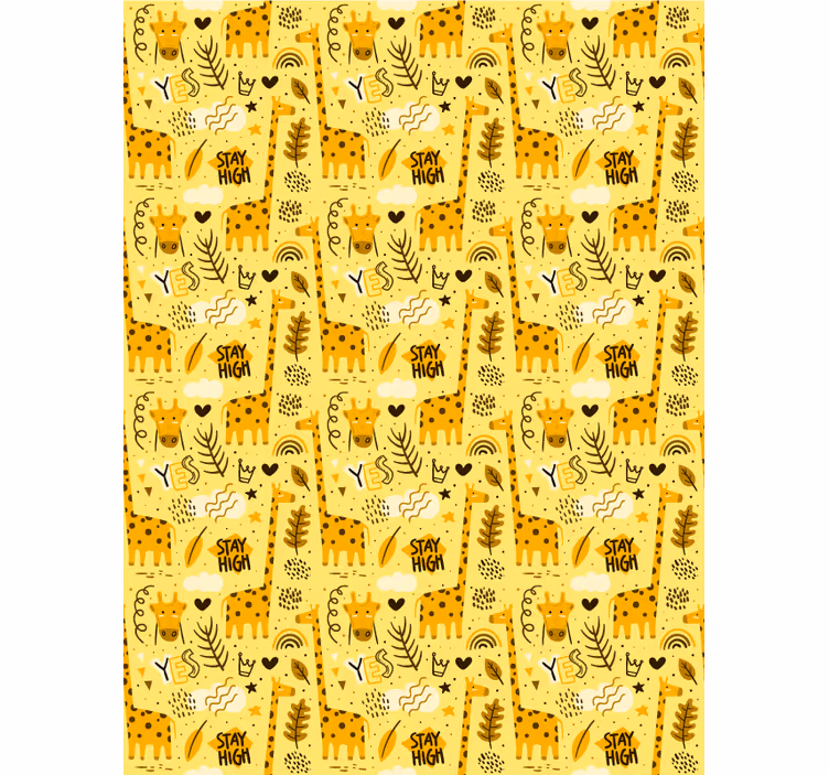 Yellow jungle animals blind kids - TenStickers