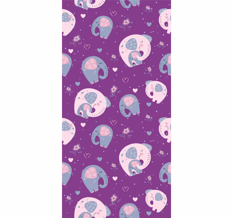 Cute Elephant Pattern animal blind - TenStickers