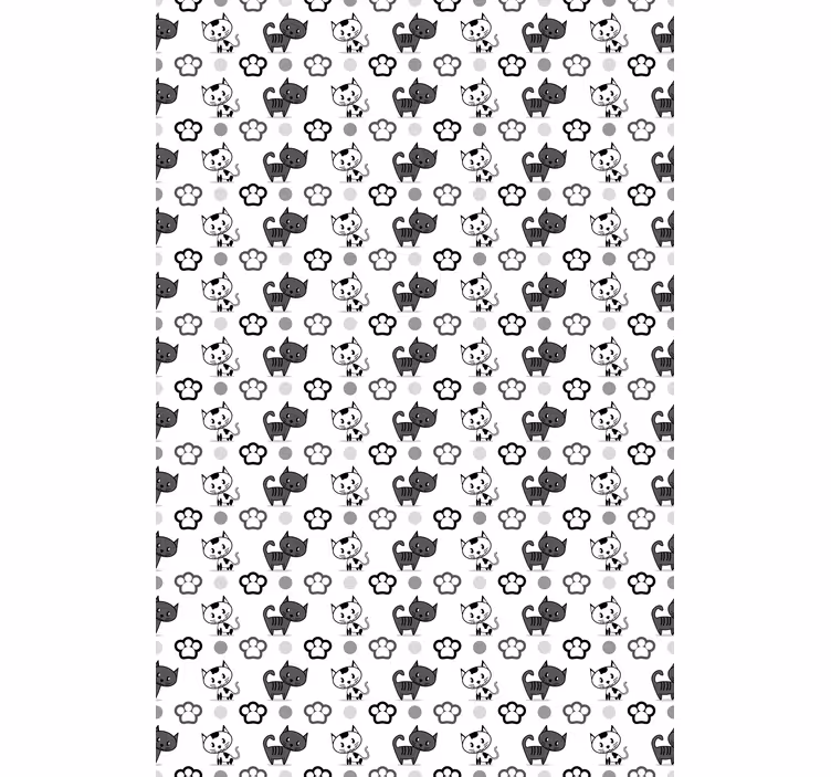 Grey and white cats animal blind - TenStickers