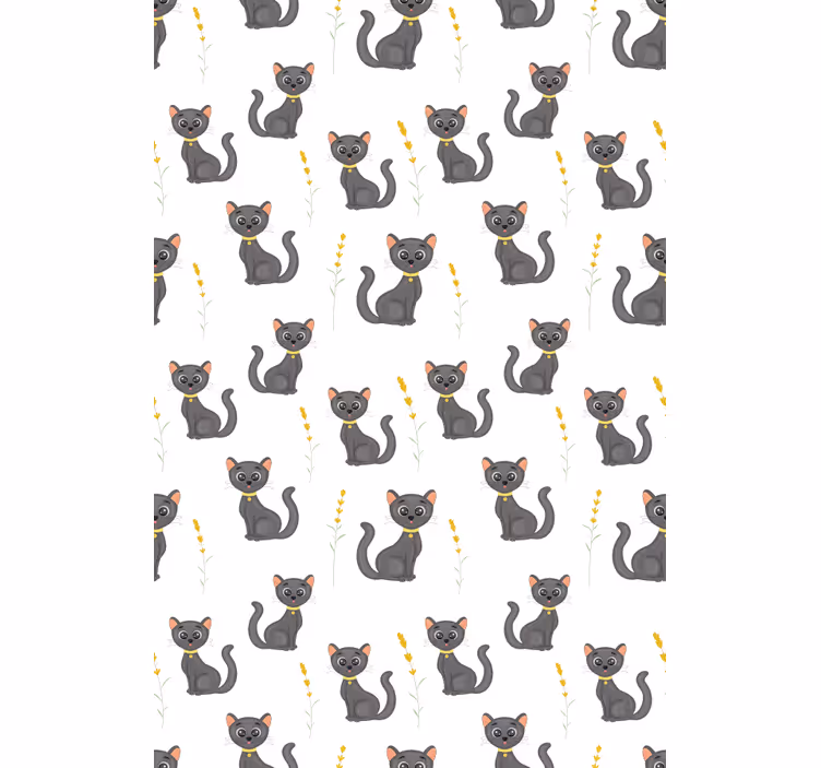 Black Cats Pattern animal blind - TenStickers