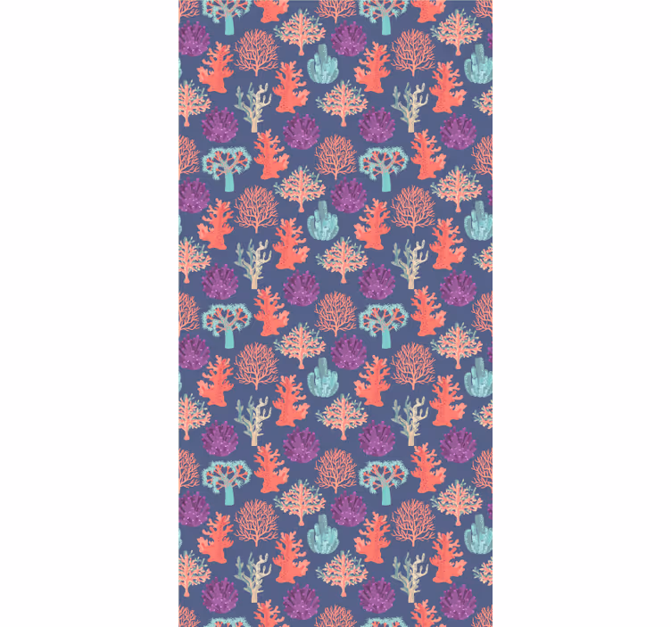 Colorful Coral Patterns blind flowers - TenStickers