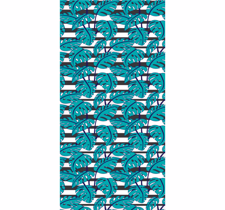 Lush leaf patterns blind flowers - TenStickers