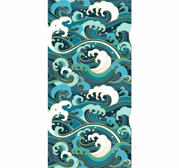 Art Nouveau waves blind original - TenStickers