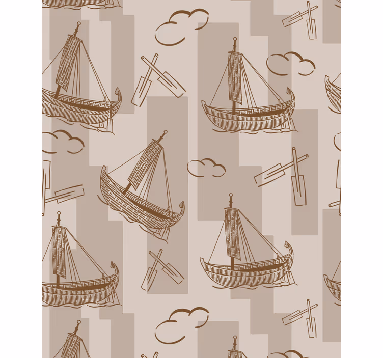 Sailing boats pattern blind kids - TenStickers