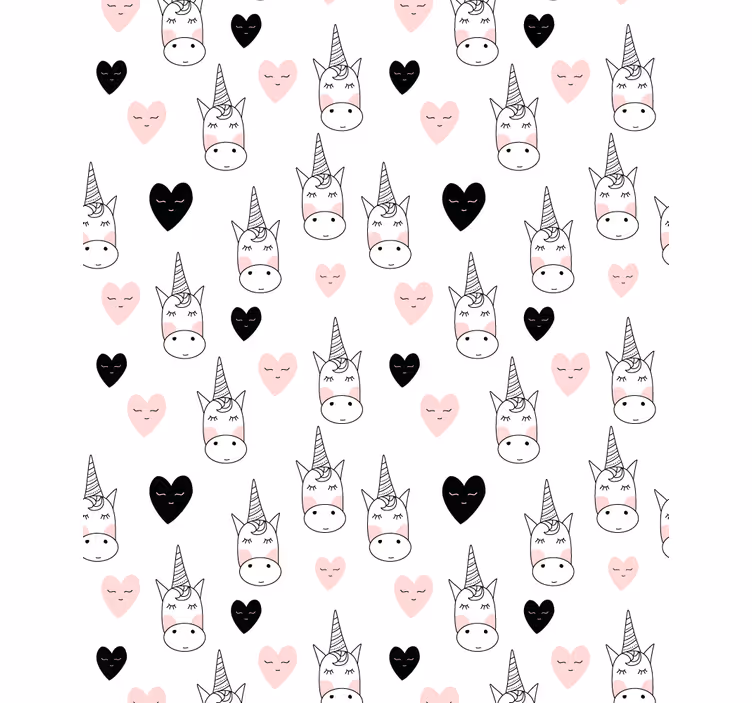 Minimalist unicorn hearts blind kids - TenStickers
