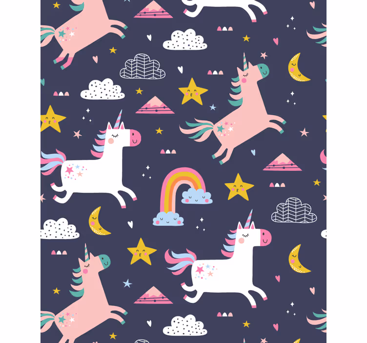 Unicorns and stars blind kids - TenStickers