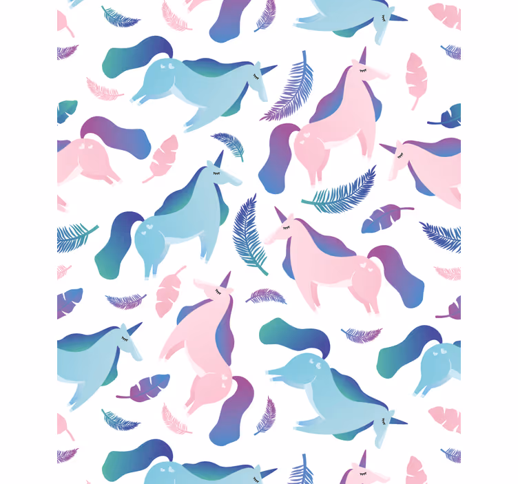 Unicorns and feathers blind kids - TenStickers