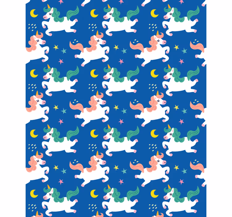 Unicorns Under Moonlight animal blind - TenStickers