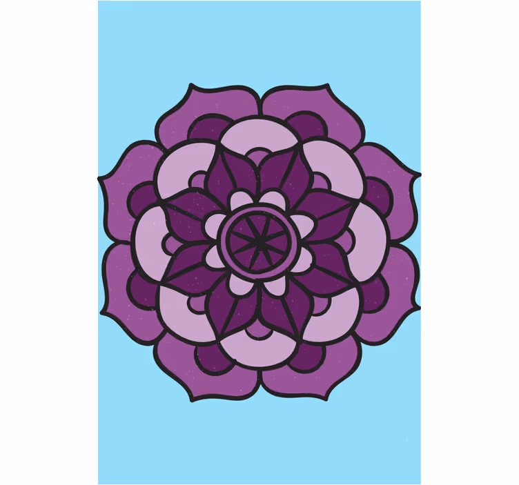 Intricate Purple Flower floral blind - TenStickers