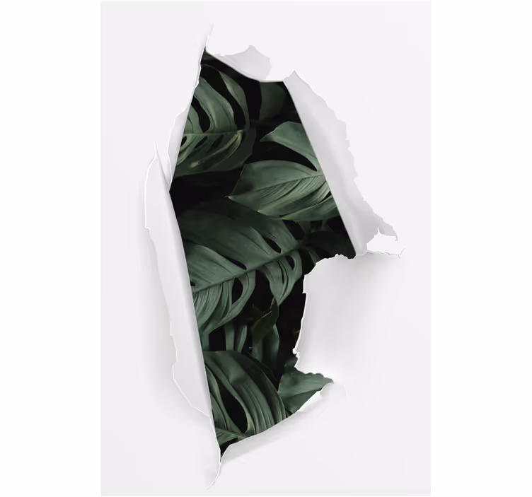 Torn Greenery View more blind flowers - TenStickers