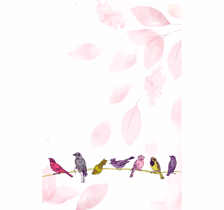 Birds on branch more animal blind - TenStickers
