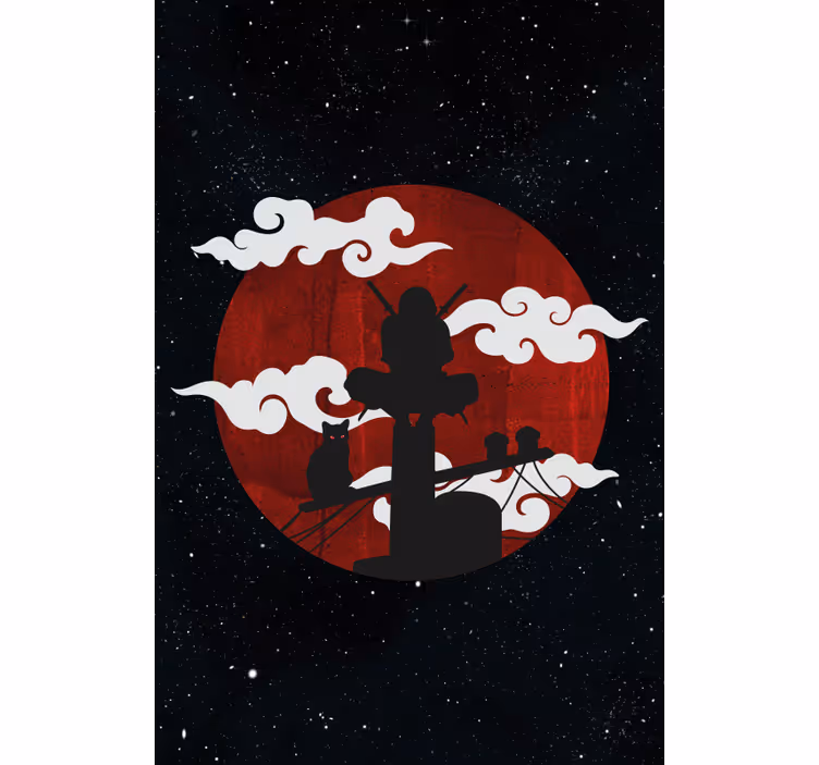 Samurai silhouette scene blind original - TenStickers