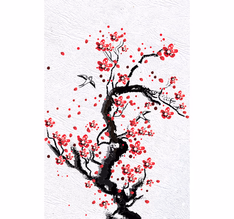 Cherry blossom stem blind flowers - TenStickers