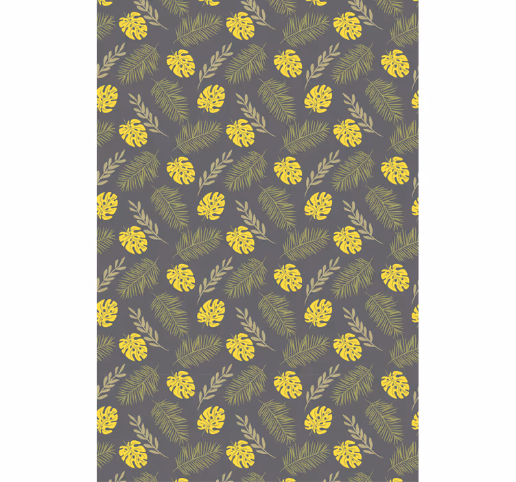 Tropical Leaf Pattern blind flowers - TenStickers