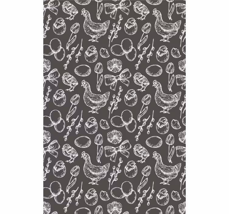 Charming Chicken Patterns animal blind - TenStickers