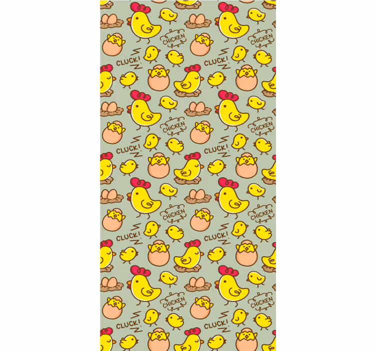 Charming Chickens Pattern animal blind - TenStickers