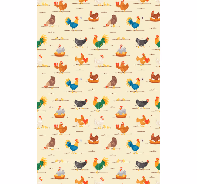 Chickens and Roosters animal blind - TenStickers