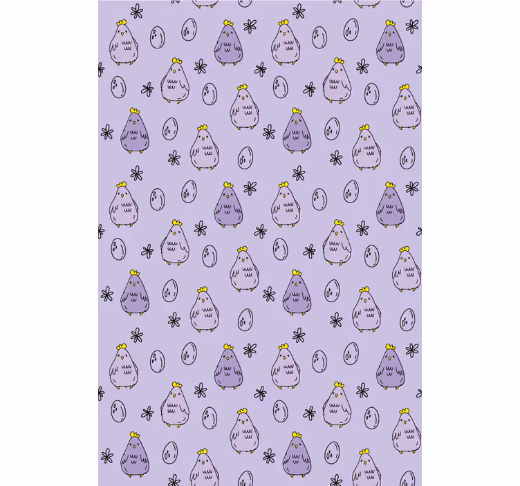 Purple chickens pattern animal blind - TenStickers