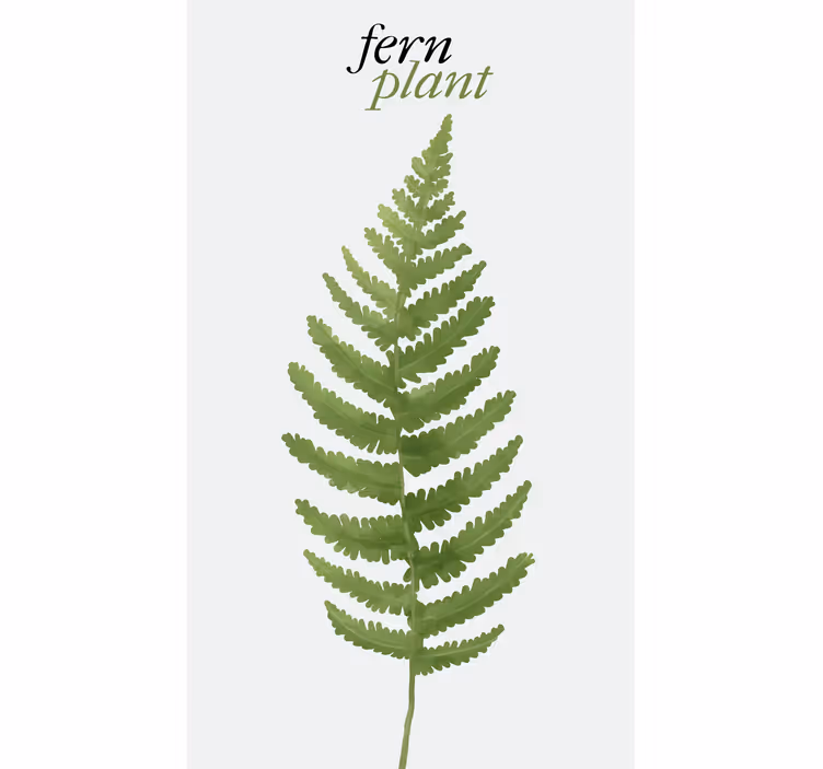 Fern green plant blind flowers - TenStickers