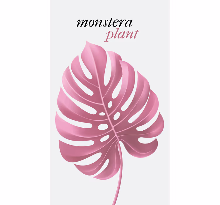 Pink monstera plant blind flowers - TenStickers