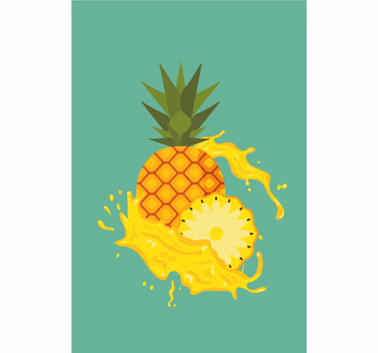 Pineapple Splash blind fruit - TenStickers