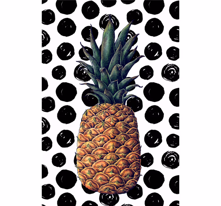 Pineapple with Dots blind fruit - TenStickers