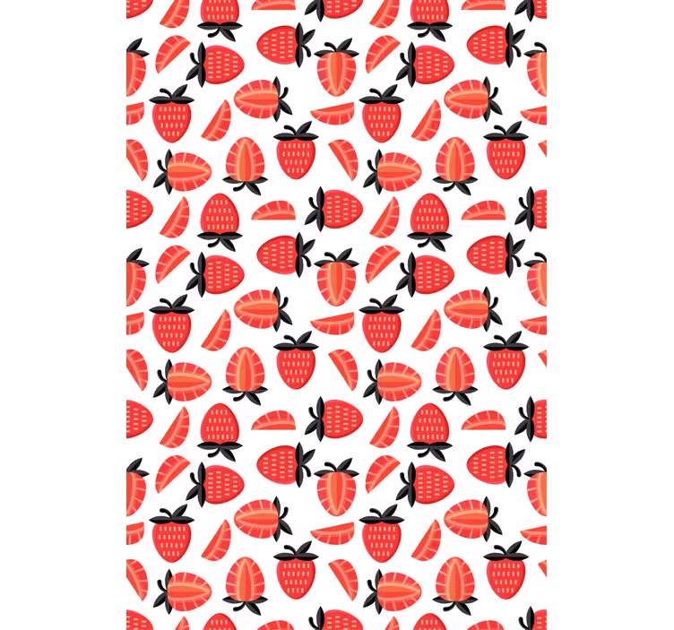 Strawberry Slice Pattern blind fruit - TenStickers