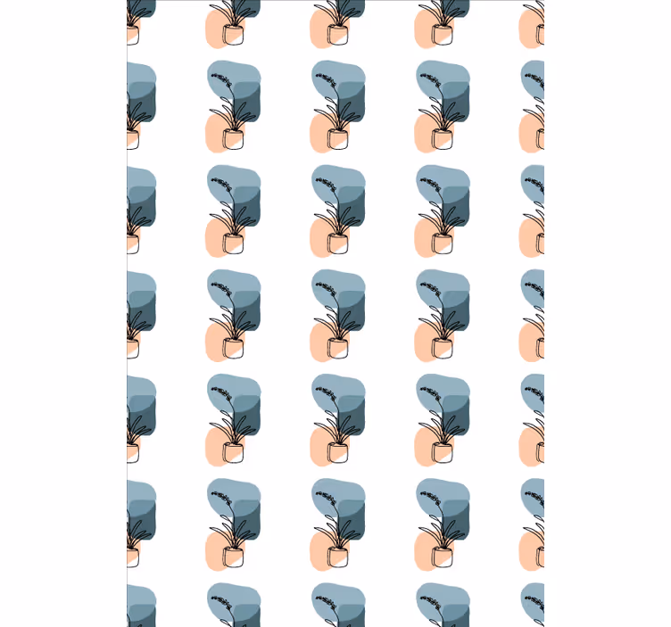 Minimalist orchids design floral blind - TenStickers