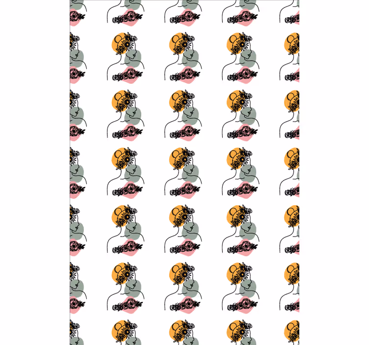 Stylized Floral Faces other blind - TenStickers