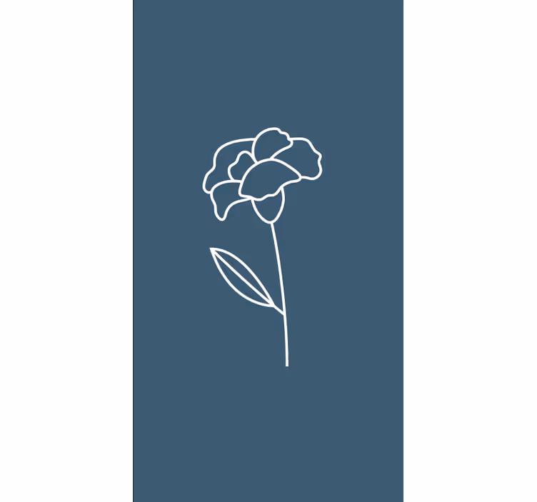 Single outline blind flowers - TenStickers