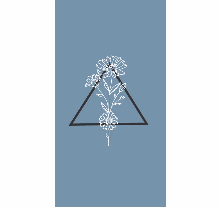 Elegant triangle motif blind flowers - TenStickers