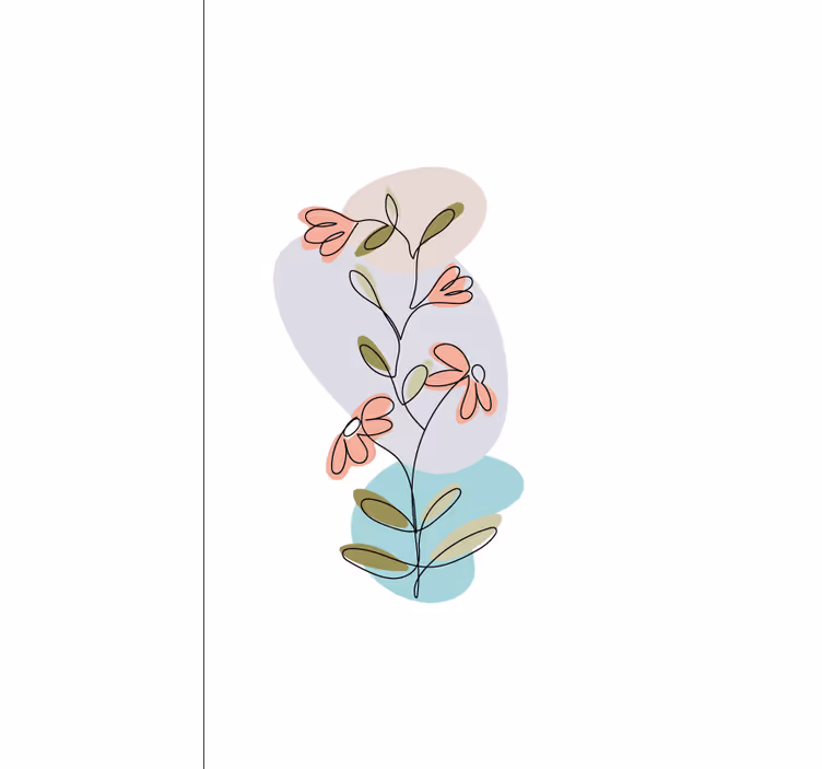 Charming Floral Stems blind flowers - TenStickers