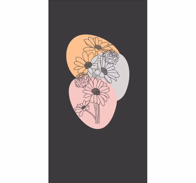 Abstract patterns overlay blind flowers - TenStickers