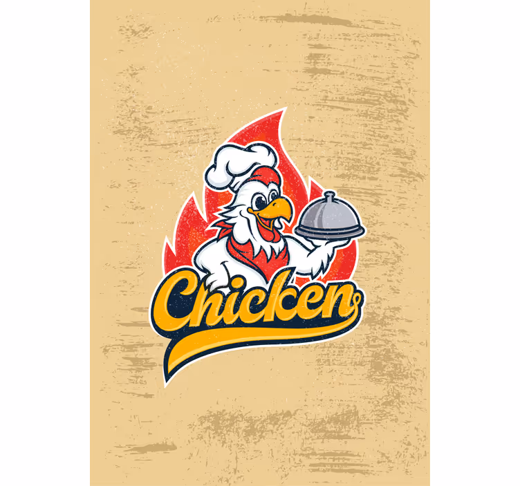 Chef chicken serving blinds in a kitchen - TenStickers