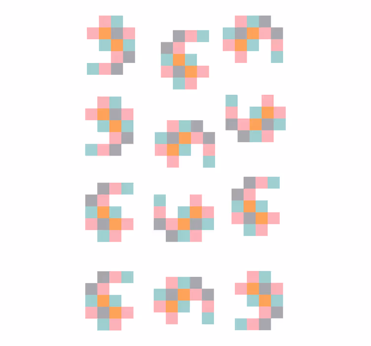 Pixelated geometric patterns blind original - TenStickers