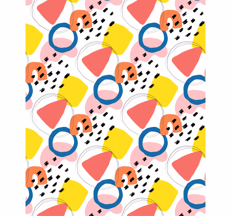 Quirky geometric patterns modern blind - TenStickers