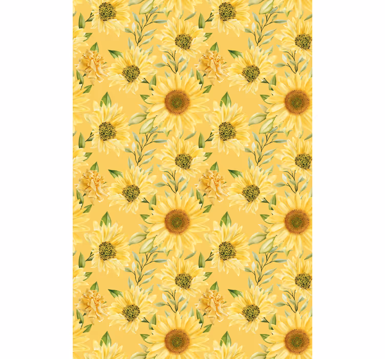 Sunflower garden pattern blind flowers - TenStickers